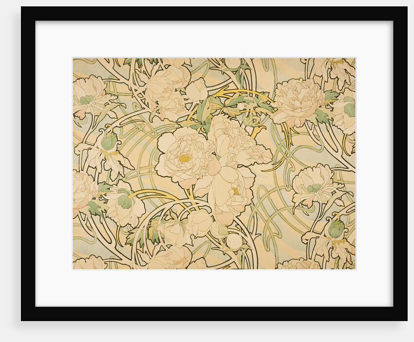 Peonies by Alphonse Mucha